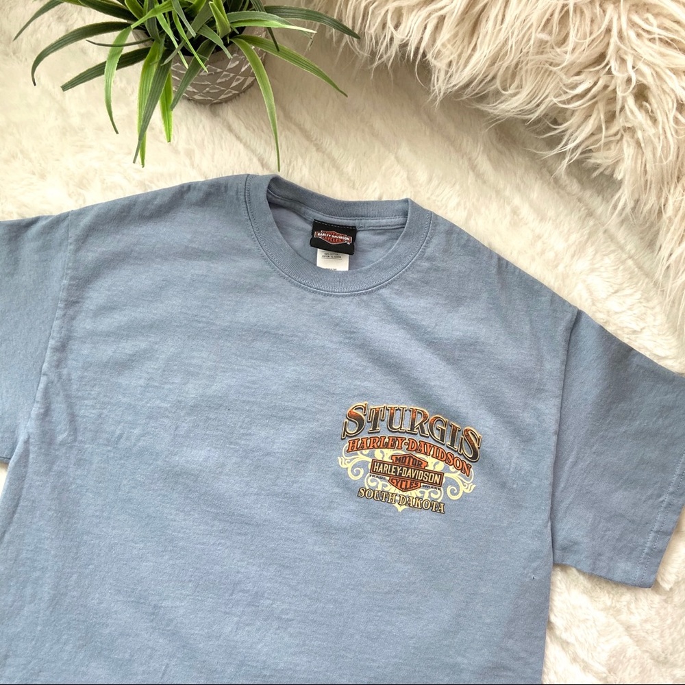 Harley-Davidson Sturgis Baby Blue T-Shirt - Picture 4 of 8